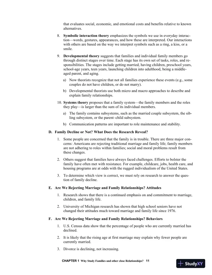 Class Notes for Exploring Marriages and Families, 3rd Edition, page 14