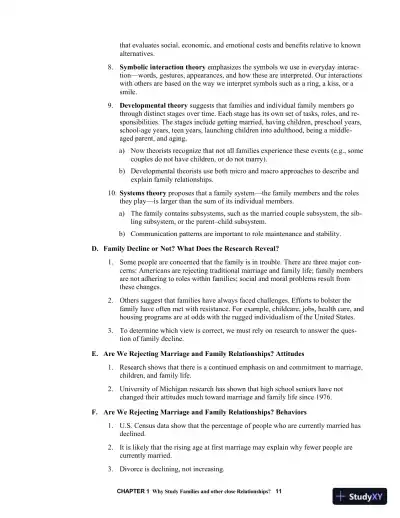 Class Notes for Exploring Marriages and Families, 3rd Edition - Page 14 preview image