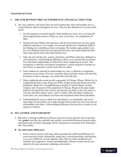 Class Notes for Exploring Marriages and Families, 3rd Edition - Page 19 preview image