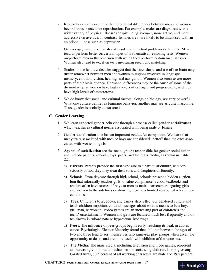Class Notes for Exploring Marriages and Families, 3rd Edition, page 20