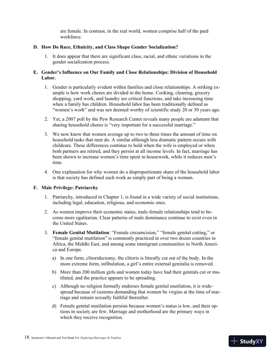 Class Notes for Exploring Marriages and Families, 3rd Edition, page 21