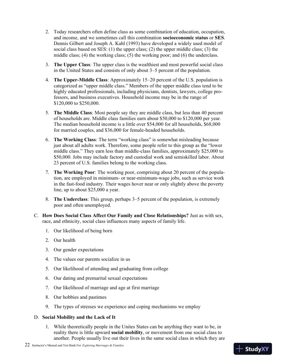 Class Notes for Exploring Marriages and Families, 3rd Edition, page 25