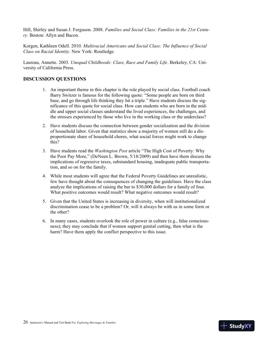 Class Notes for Exploring Marriages and Families, 3rd Edition, page 29