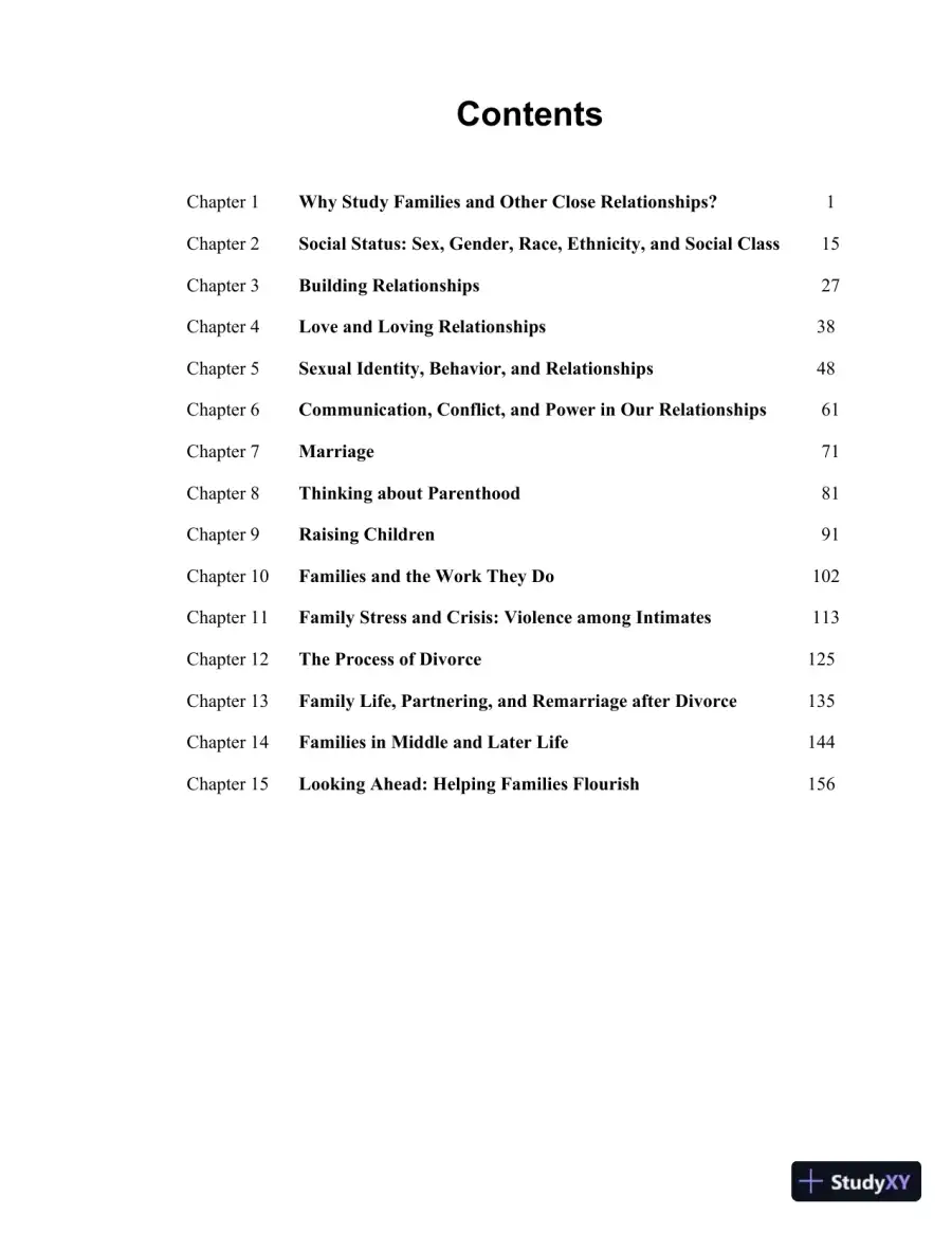 Class Notes for Exploring Marriages and Families, 3rd Edition, page 3