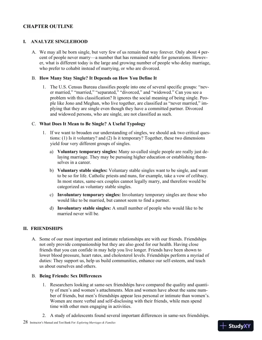 Class Notes for Exploring Marriages and Families, 3rd Edition, page 31