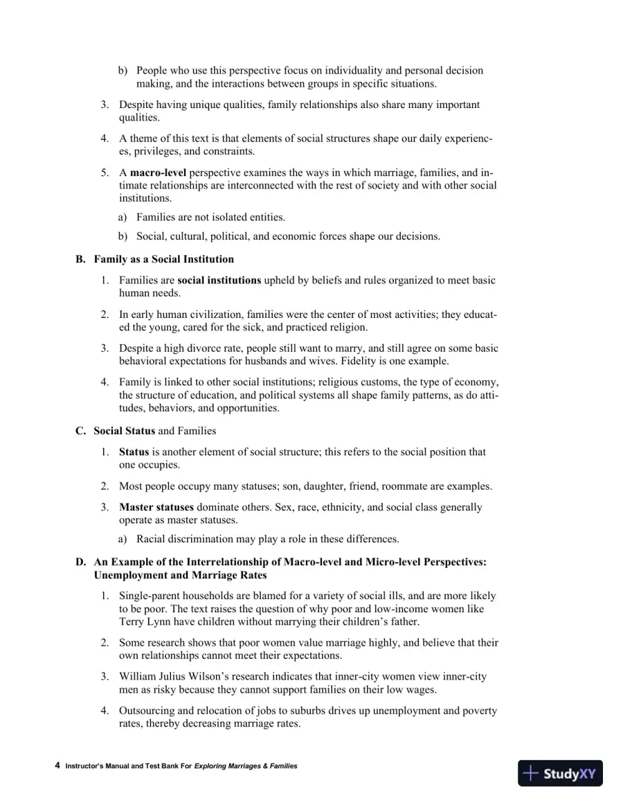 Class Notes for Exploring Marriages and Families, 3rd Edition, page 7