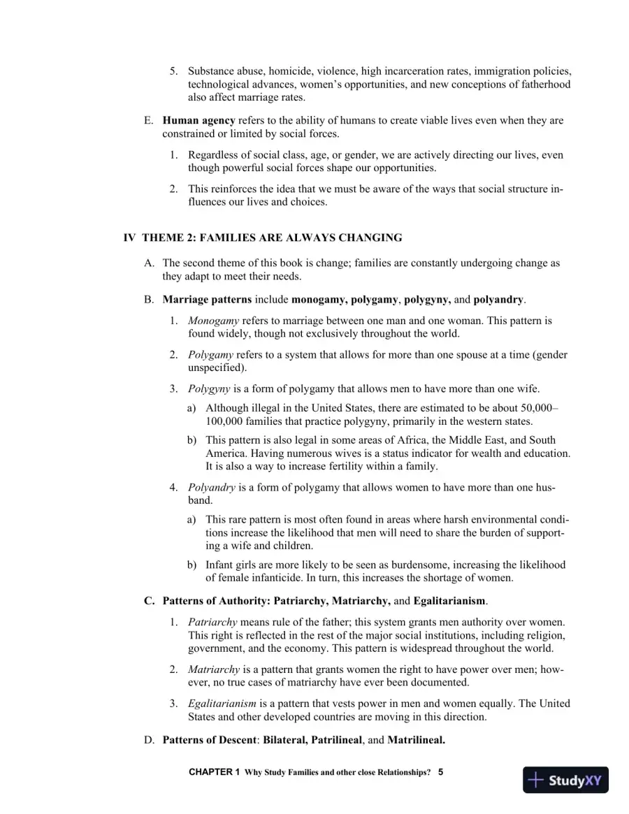 Class Notes for Exploring Marriages and Families, 3rd Edition, page 8