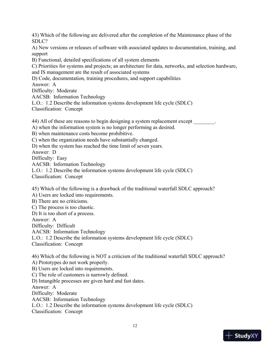 Test Bank for Modern Systems Analysis And Design, 9th Edition, page 14