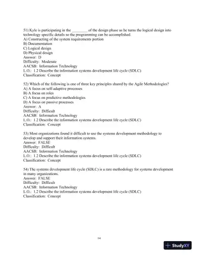 Test Bank for Modern Systems Analysis And Design, 9th Edition - Page 16 preview image