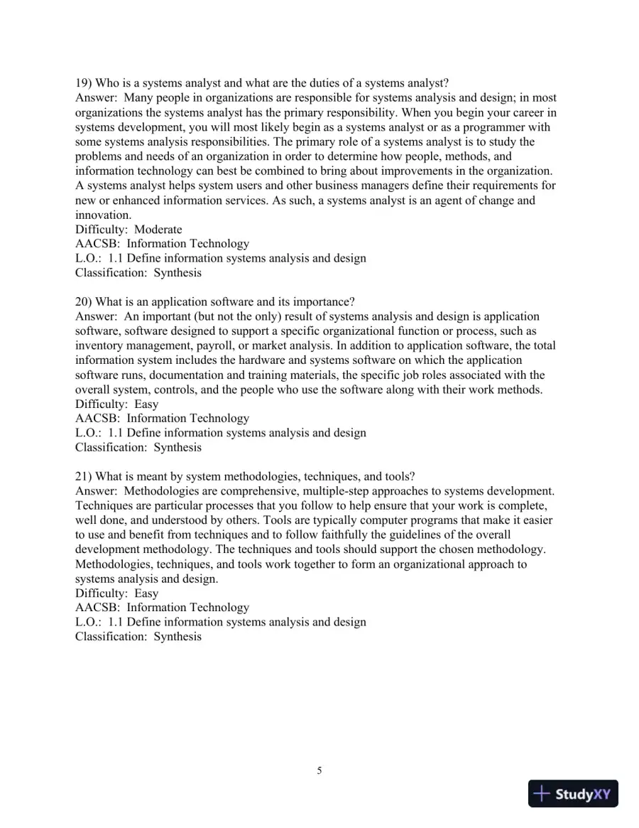 Test Bank for Modern Systems Analysis And Design, 9th Edition, page 7