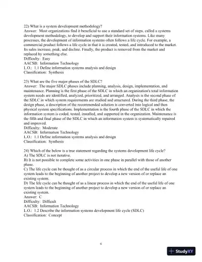 Test Bank for Modern Systems Analysis And Design, 9th Edition - Page 8 preview image