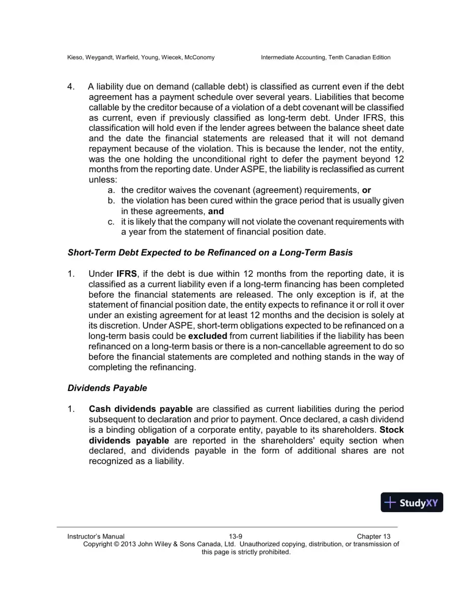 Intermediate Accounting, Volume 2, 10th Canadian Edition Lecture Notes, page 10