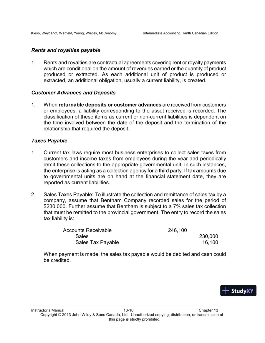 Intermediate Accounting, Volume 2, 10th Canadian Edition Lecture Notes, page 11
