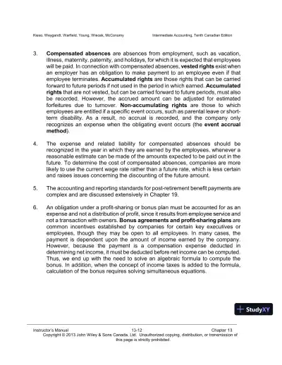 Intermediate Accounting, Volume 2, 10th Canadian Edition Lecture Notes - Page 13 preview image