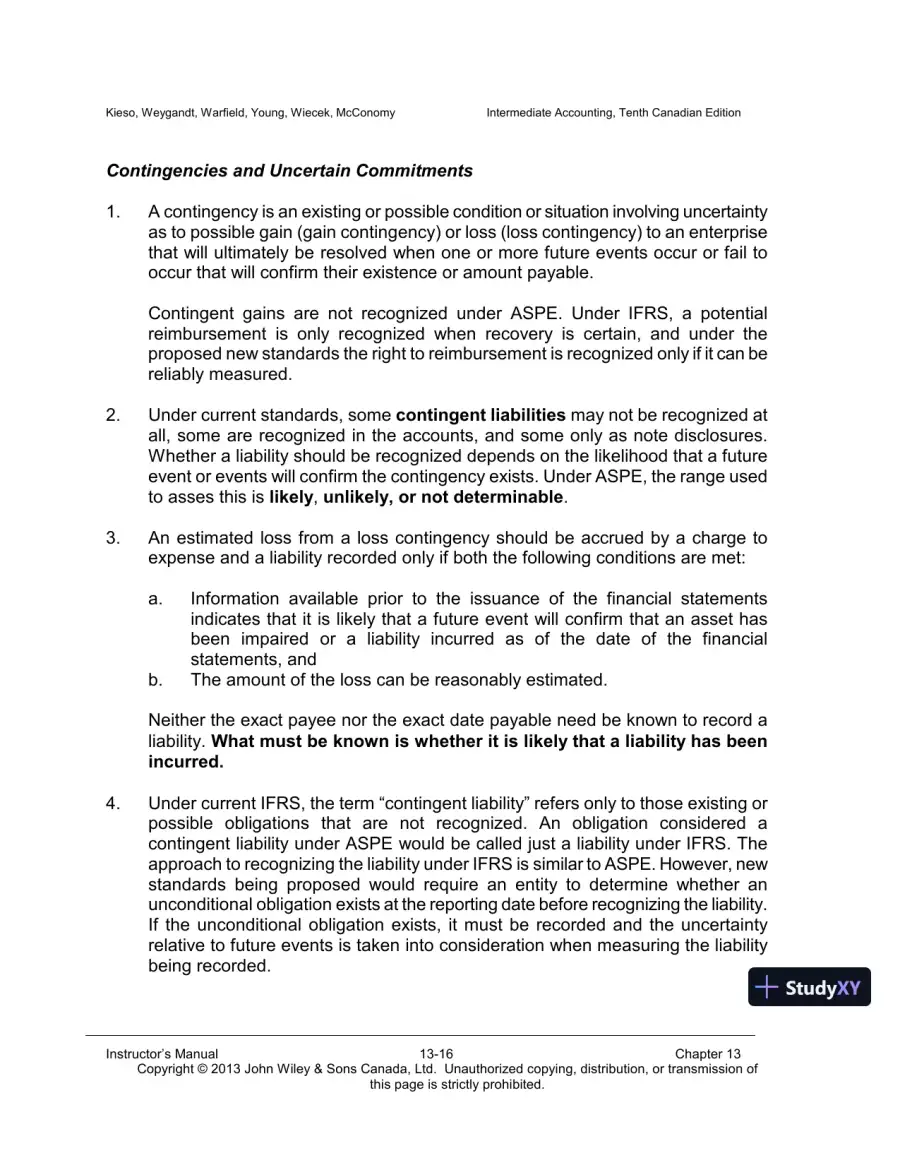 Intermediate Accounting, Volume 2, 10th Canadian Edition Lecture Notes, page 17