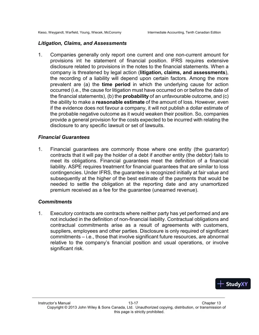 Intermediate Accounting, Volume 2, 10th Canadian Edition Lecture Notes, page 18