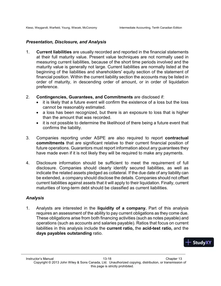 Intermediate Accounting, Volume 2, 10th Canadian Edition Lecture Notes, page 19