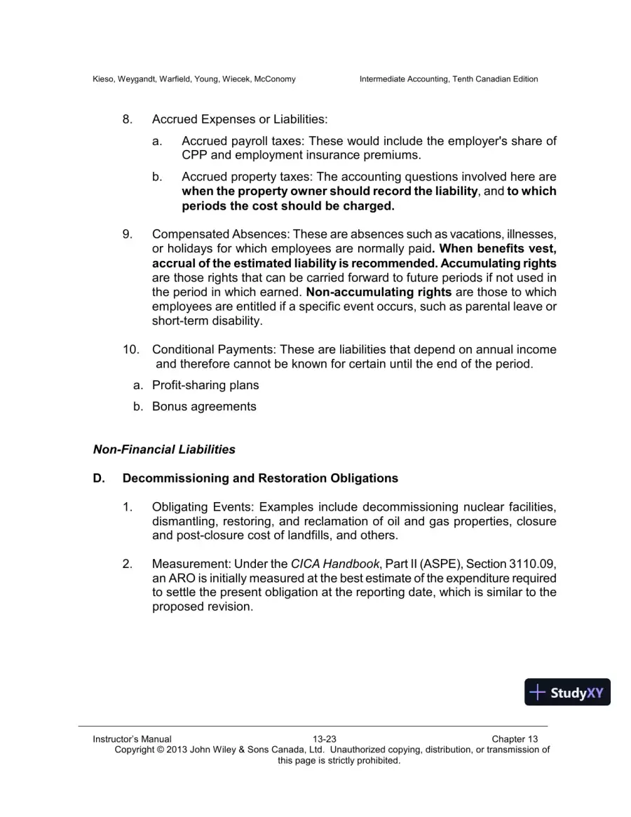 Intermediate Accounting, Volume 2, 10th Canadian Edition Lecture Notes, page 24