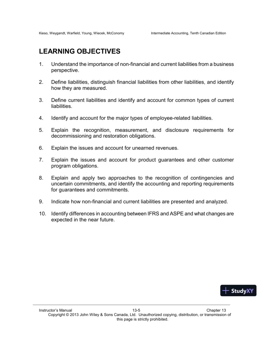 Intermediate Accounting, Volume 2, 10th Canadian Edition Lecture Notes, page 6