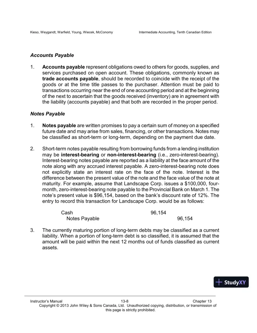 Intermediate Accounting, Volume 2, 10th Canadian Edition Lecture Notes, page 9