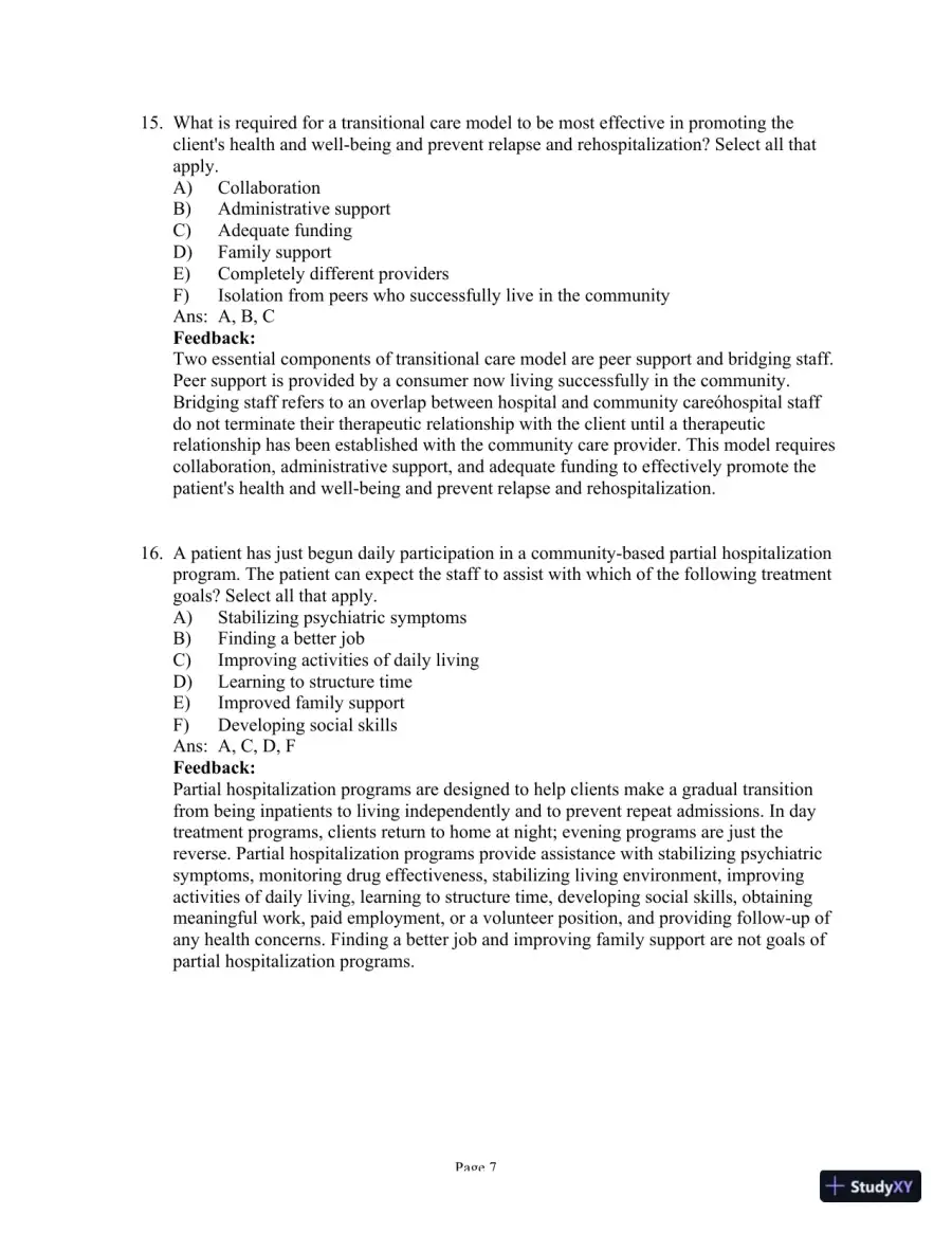 Test Bank For Psychiatric Mental Health Nursing, 6th Edition, page 24