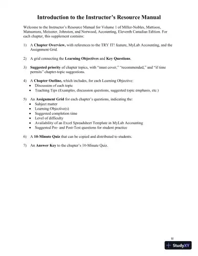 Lecture Notes for Horngren's Accounting, Volume 2, Eleventh Canadian Edition - Page 3 preview image