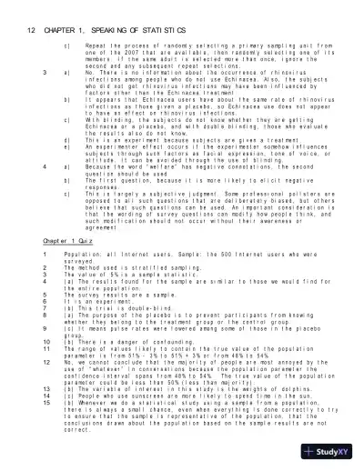 Solution Manual for Statistical Reasoning for Everyday Life, 5th Edition - Page 15 preview image