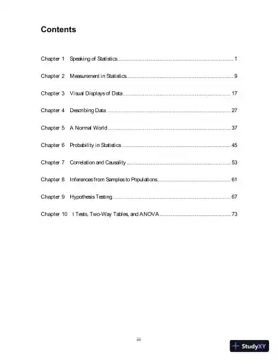 Solution Manual for Statistical Reasoning for Everyday Life, 5th Edition - Page 3 preview image