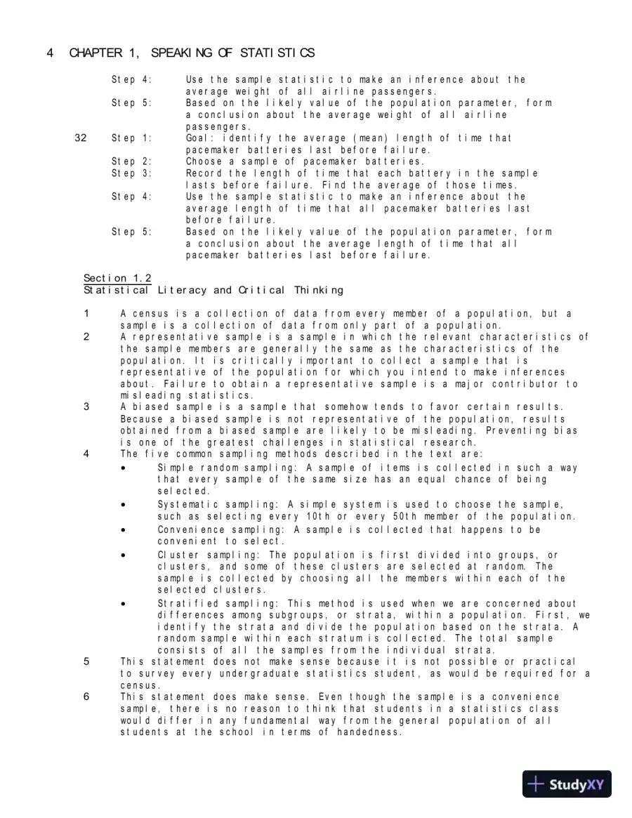 Solution Manual for Statistical Reasoning for Everyday Life, 5th Edition, page 7