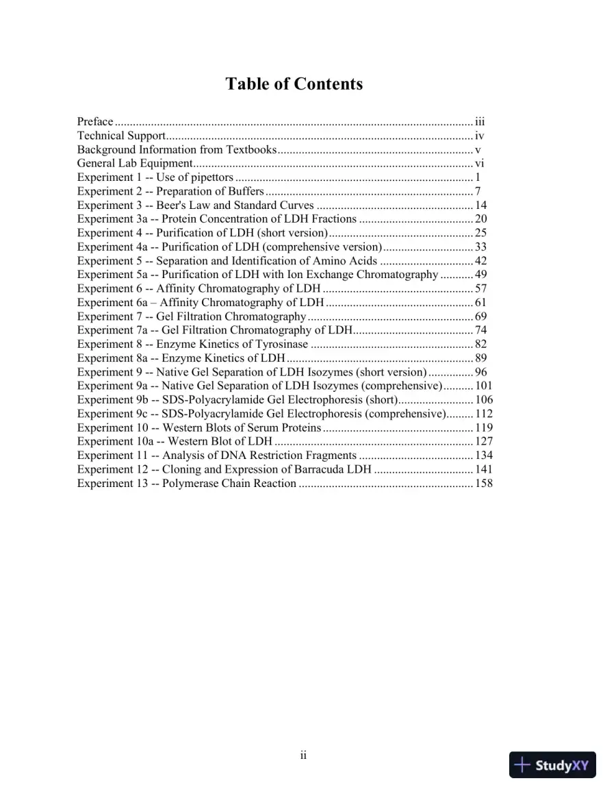 Solution Manual For Experiments in Biochemistry: A Hands-on Approach, 2nd Edition, page 3