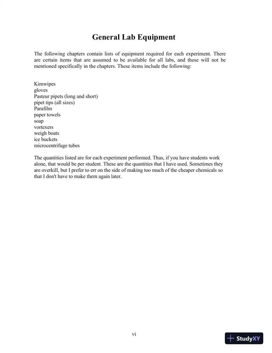 Solution Manual For Experiments in Biochemistry: A Hands-on Approach, 2nd Edition, page 7