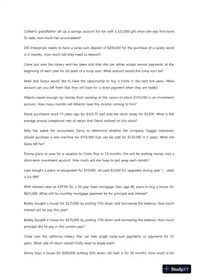 Liberty University BUSI352 Quiz 5 Complete Solutions Correct Answers Key - Page 7 preview image