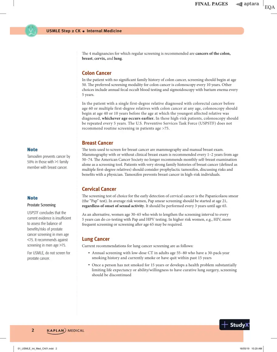 USMLE Step 2 CK Lecture Notes 2020: Internal Medicine (2019), page 14