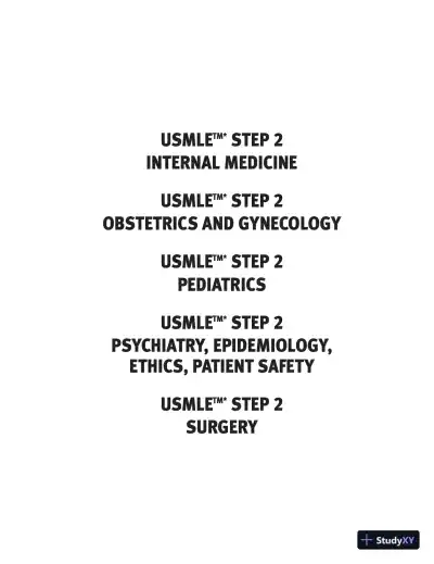 USMLE Step 2 CK Lecture Notes 2020: Internal Medicine (2019) - Page 5 preview image
