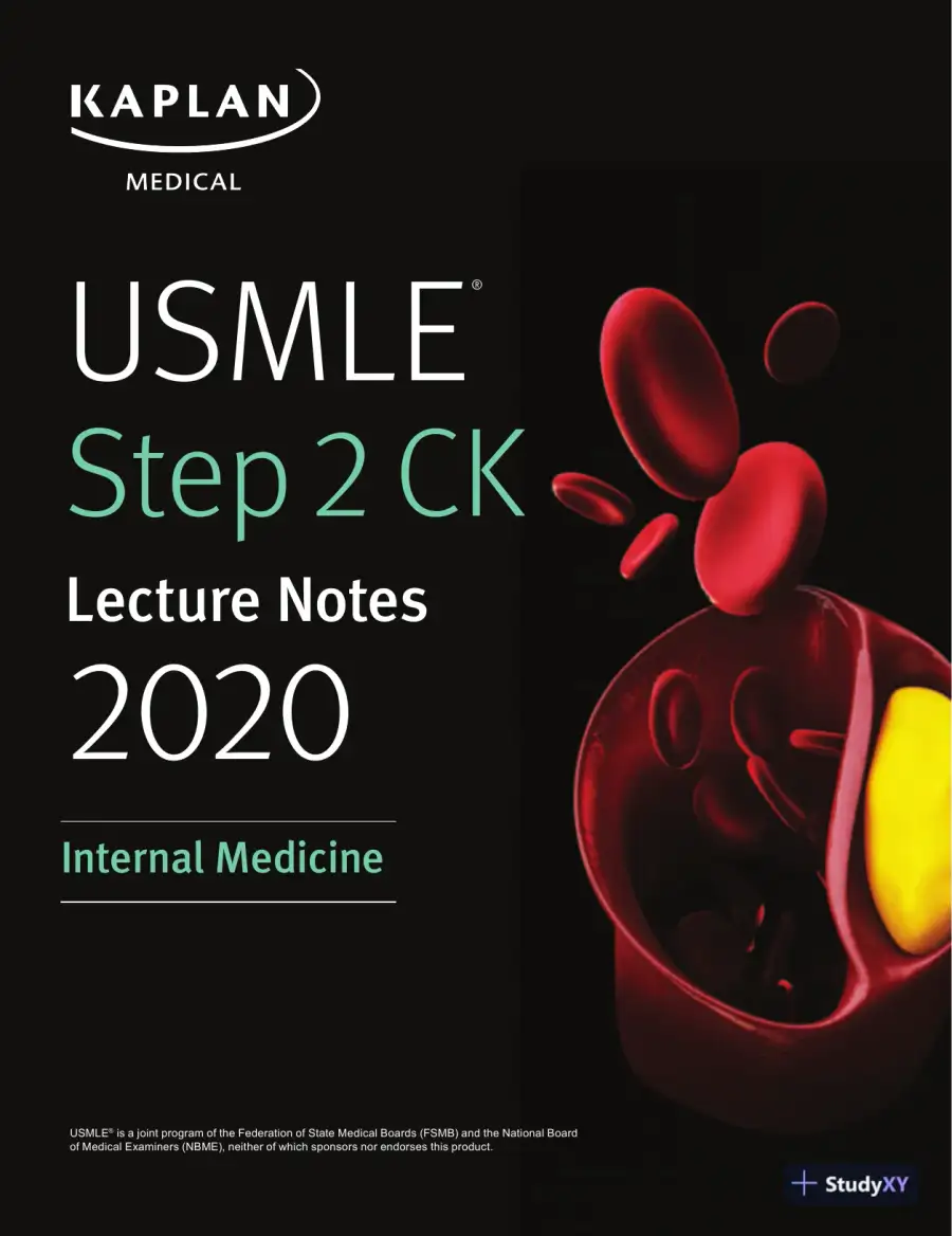 USMLE Step 2 CK Lecture Notes 2020: Internal Medicine (2019), page 6