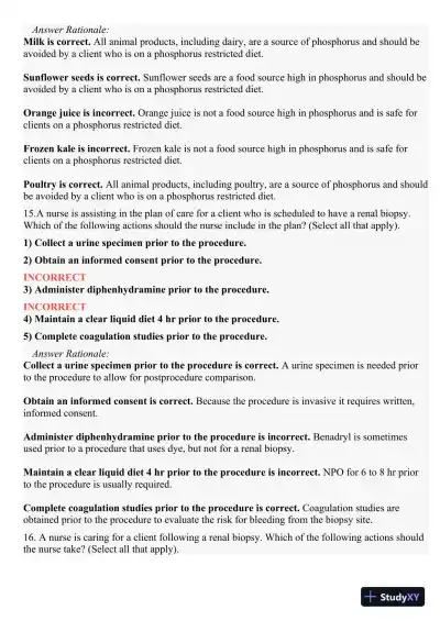 2021 HESI PN Medical surigical Proctored Exam Versions 2 With Answers (73 Solved Questions) - Page 11 preview image