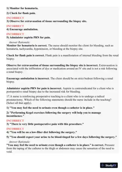 2021 HESI PN Medical surigical Proctored Exam Versions 2 With Answers (73 Solved Questions) - Page 12 preview image