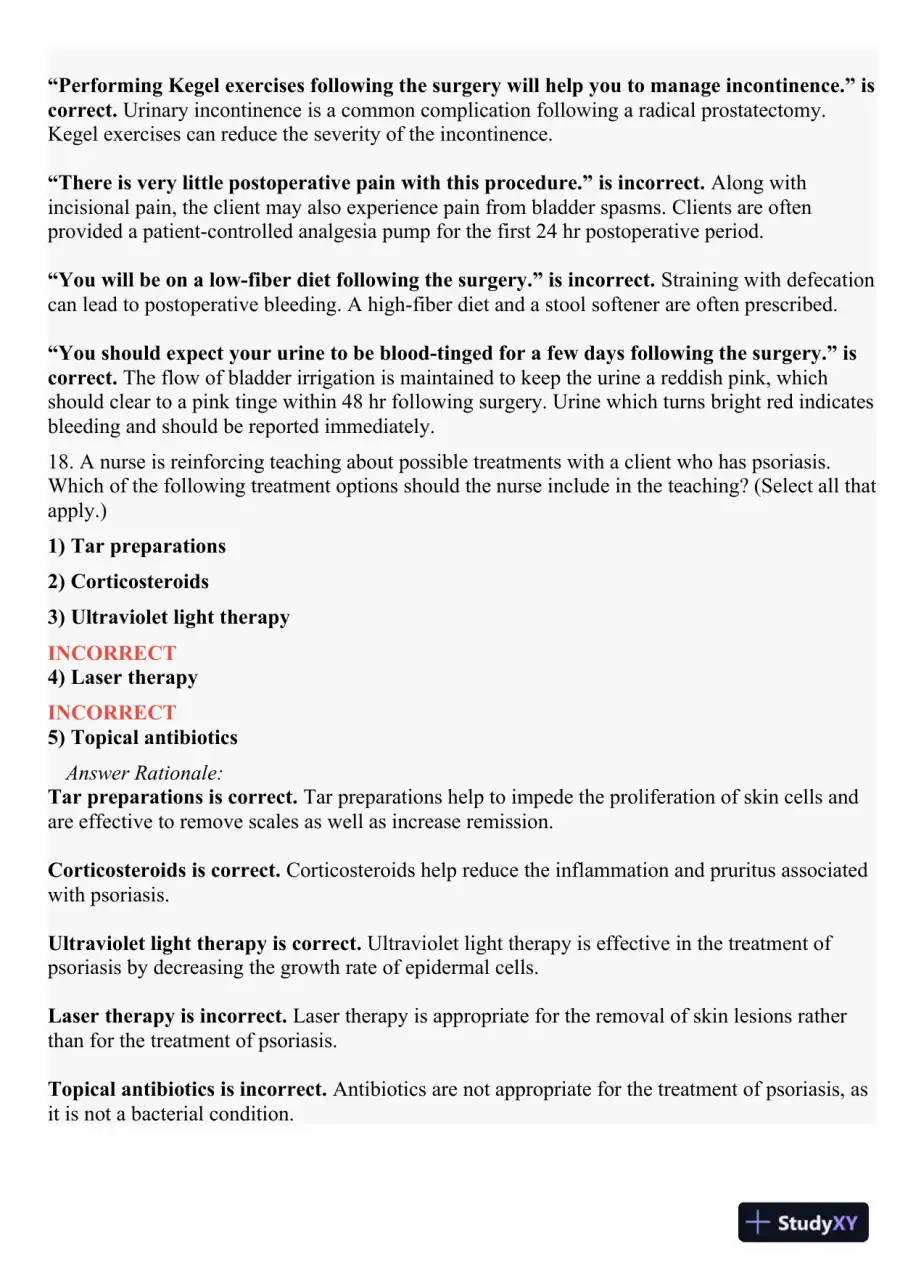 2021 HESI PN Medical surigical Proctored Exam Versions 2 With Answers (73 Solved Questions), page 13