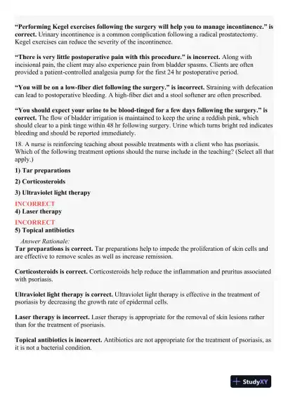 2021 HESI PN Medical surigical Proctored Exam Versions 2 With Answers (73 Solved Questions) - Page 13 preview image