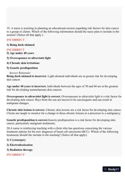 2021 HESI PN Medical surigical Proctored Exam Versions 2 With Answers (73 Solved Questions) - Page 14 preview image
