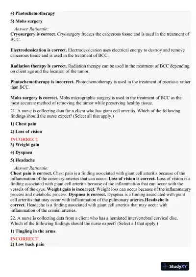 2021 HESI PN Medical surigical Proctored Exam Versions 2 With Answers (73 Solved Questions) - Page 15 preview image