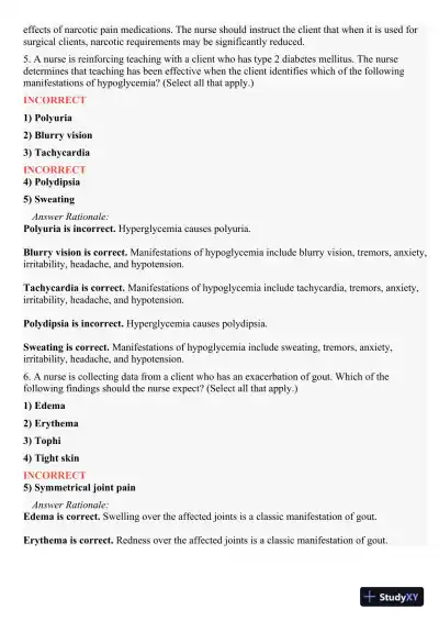 2021 HESI PN Medical surigical Proctored Exam Versions 2 With Answers (73 Solved Questions) - Page 5 preview image