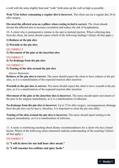 2021 HESI PN Medical surigical Proctored Exam Versions 2 With Answers (73 Solved Questions) - Page 8 preview image