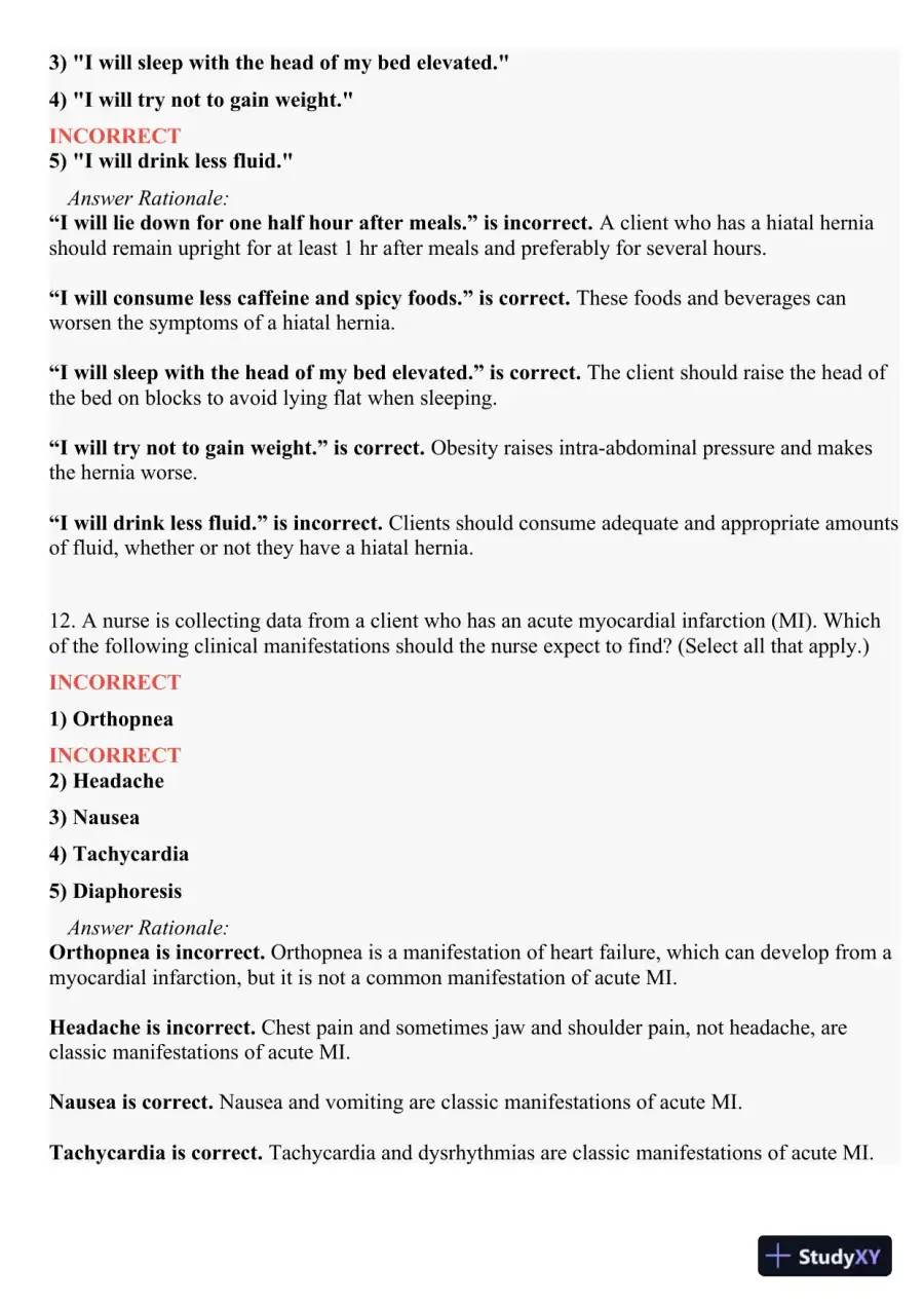 2021 HESI PN Medical surigical Proctored Exam Versions 2 With Answers (73 Solved Questions), page 9