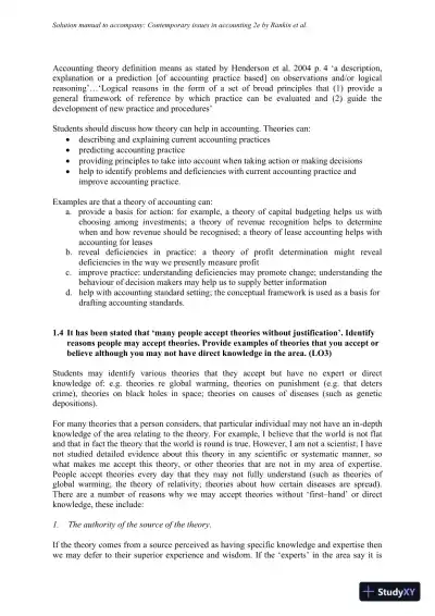 Solution Manual for Contemporary Issues in Accounting, 2nd Edition - Page 10 preview image