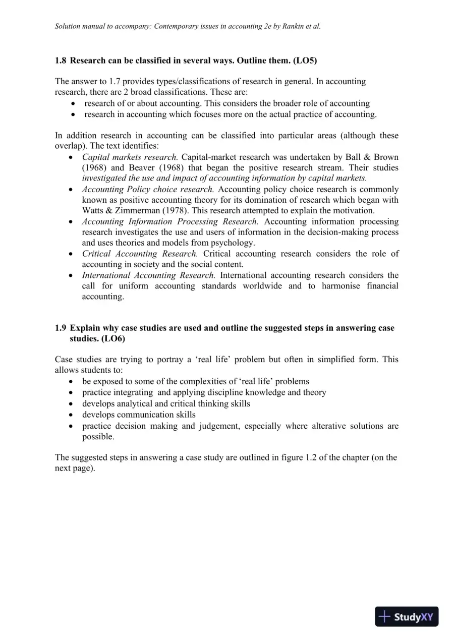 Solution Manual for Contemporary Issues in Accounting, 2nd Edition, page 14