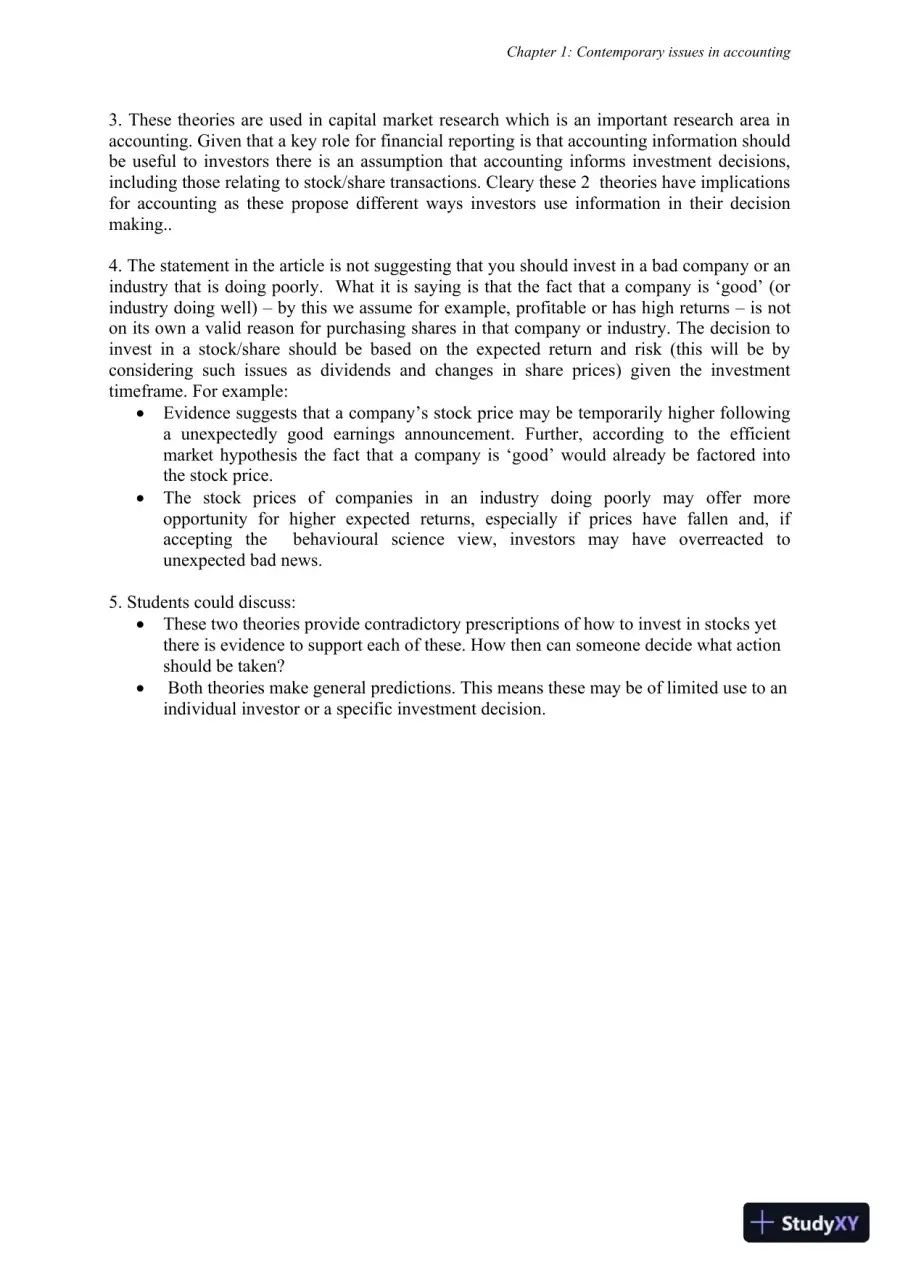 Solution Manual for Contemporary Issues in Accounting, 2nd Edition, page 19