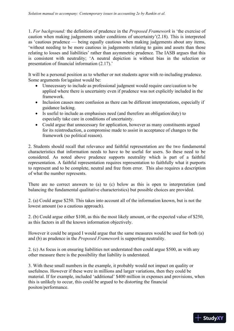 Solution Manual for Contemporary Issues in Accounting, 2nd Edition, page 26