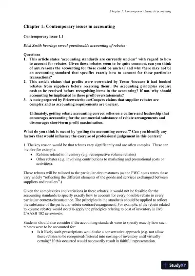 Solution Manual for Contemporary Issues in Accounting, 2nd Edition - Page 3 preview image