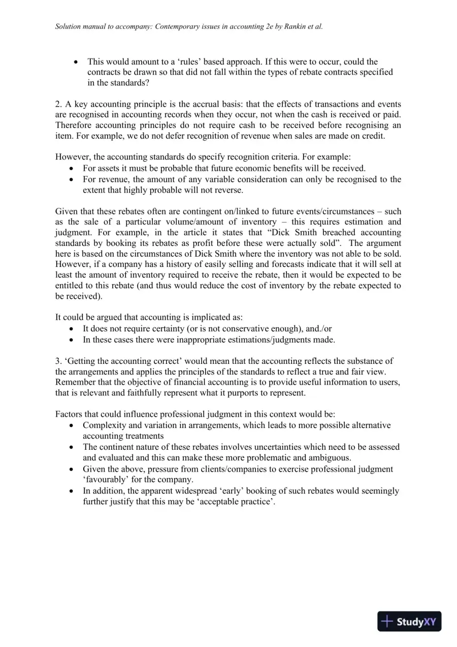 Solution Manual for Contemporary Issues in Accounting, 2nd Edition, page 4
